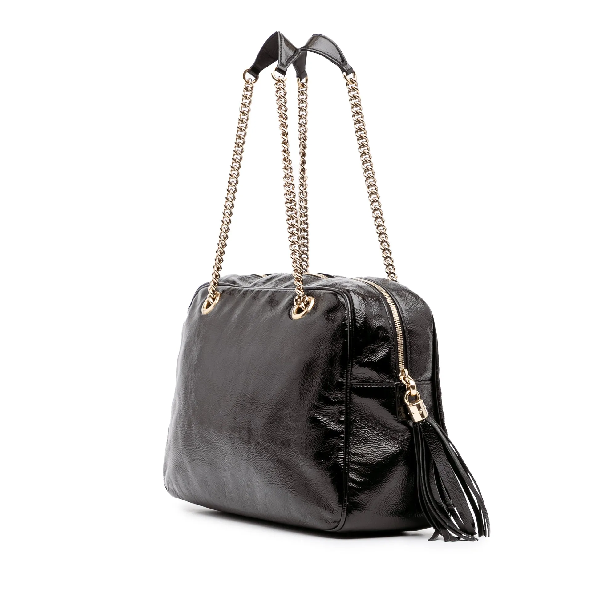 Patent Soho Chain Shoulder Bag