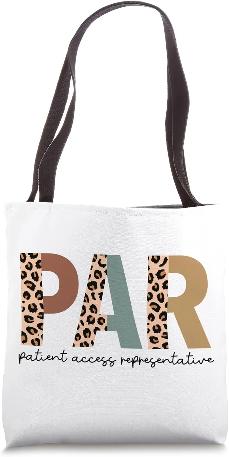 Patient Access Representative PAR Leopard Print Tote Bag