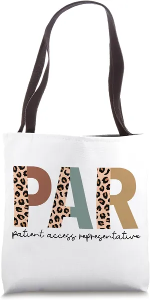 Patient Access Representative PAR Leopard Print Tote Bag