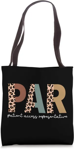 Patient Access Representative PAR Leopard Print Tote Bag