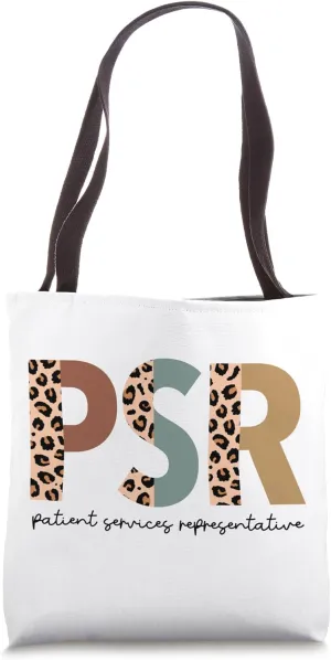 Patient Services Representative PSR Leopard Print Tote Bag