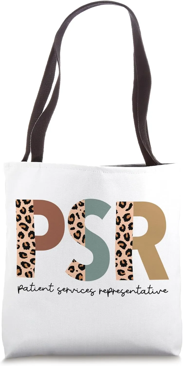 Patient Services Representative PSR Leopard Print Tote Bag