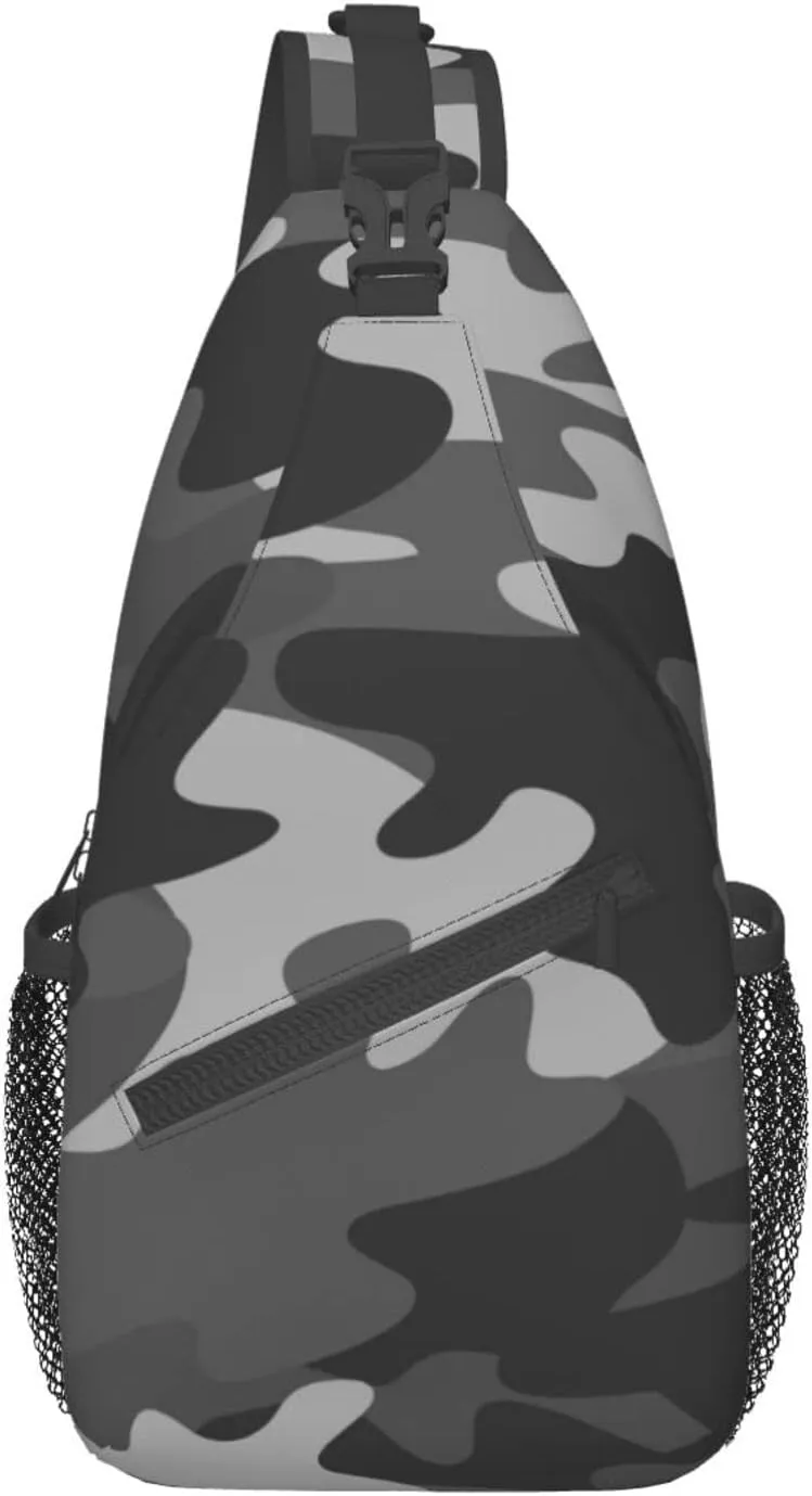 Patterned Sling Bag Crossbody Backpack,Adjustable Chest Bag Casual Shoulder Backpack Travel Hiking Daypack Unisex
