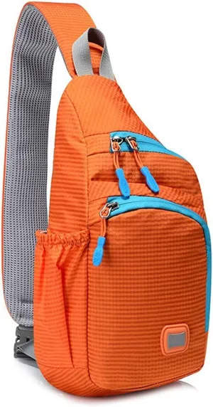 Peicees Small Sling Backpack Waterproof Unisex Shoulder Bag Chest Crossbody Daypack