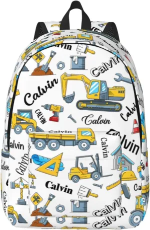 Personalized Backpack| Custom Name Backpacks For Her/Him For Work,Weekend Getaway,Traveling,Hiking,Camping |Funny Vehicle Pattern Backpack (A - style 2)