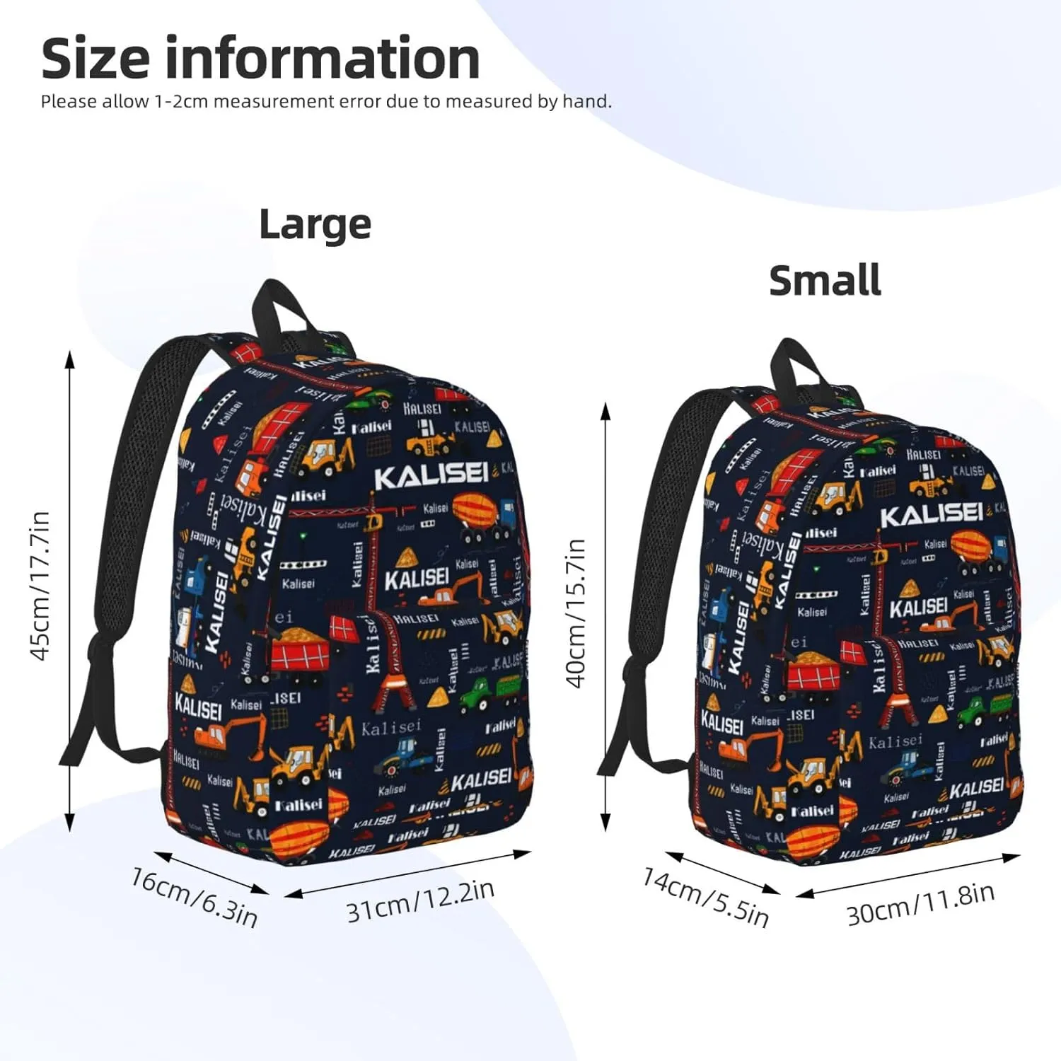 Personalized Backpack| Custom Name Backpacks For Her/Him For Work,Weekend Getaway,Traveling,Hiking,Camping |Funny Vehicle Pattern Backpack (A - style 5)