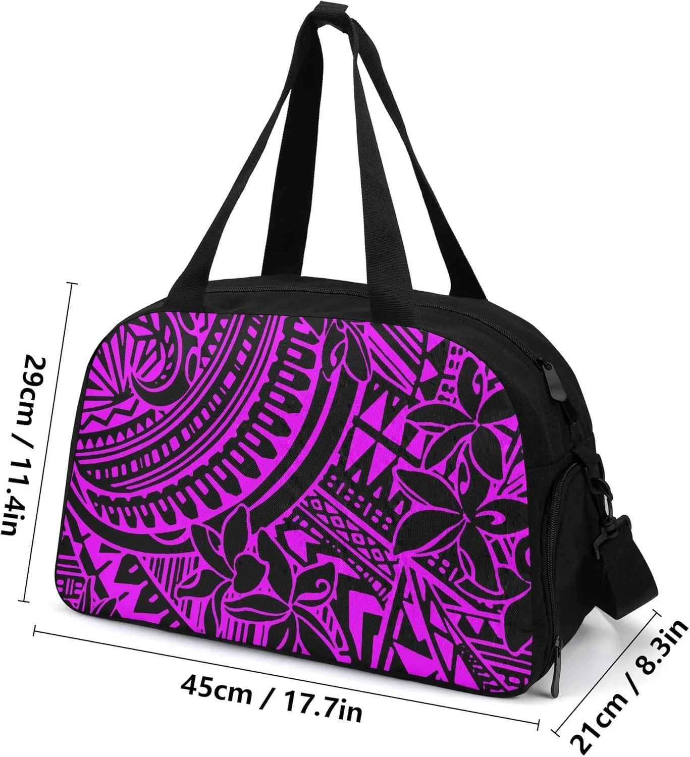 Personalized Portable Handbag Organizer Polynesian Vintage Tribal Print Custom Travel Bag Pattern Travel Camping Bag