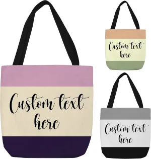 Personalized Tote Bags with Photo and Text - Custom Reusable Grocery Bag for Daily Use Gifts - Customized Handbag - Shopping