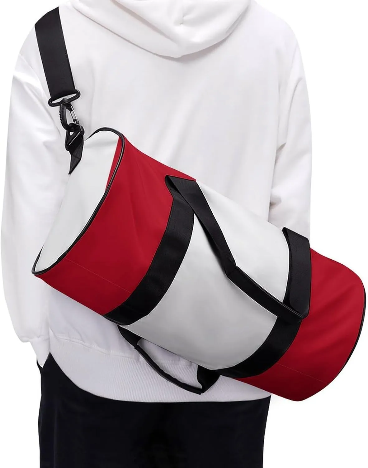 Peru Flag Gym Bag for Men Women with Dry Wet Separation Sports Travel Duffel