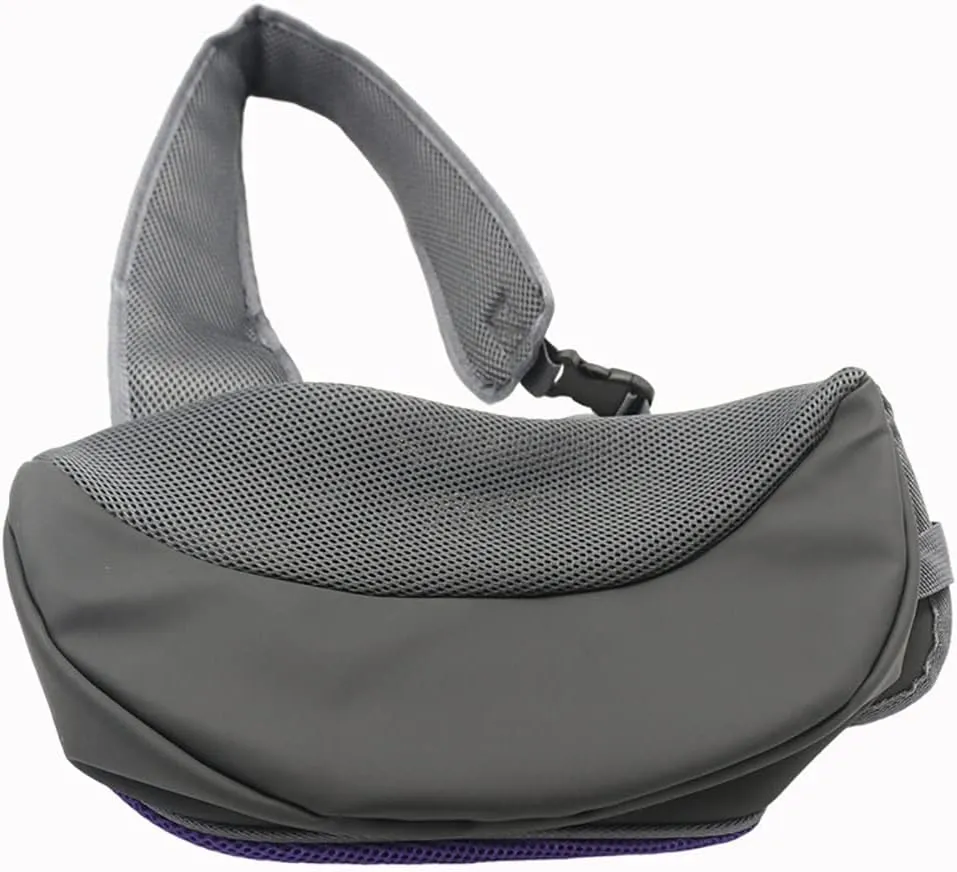 Pet Dog Sling Carrier, Breathable Mesh Portable Travel Safe Pet Sling Shoulder Bag Carrier with Adjustable Non-Slip Shoulder Strap for Small Dogs Cats Puppy (Small, Pink)