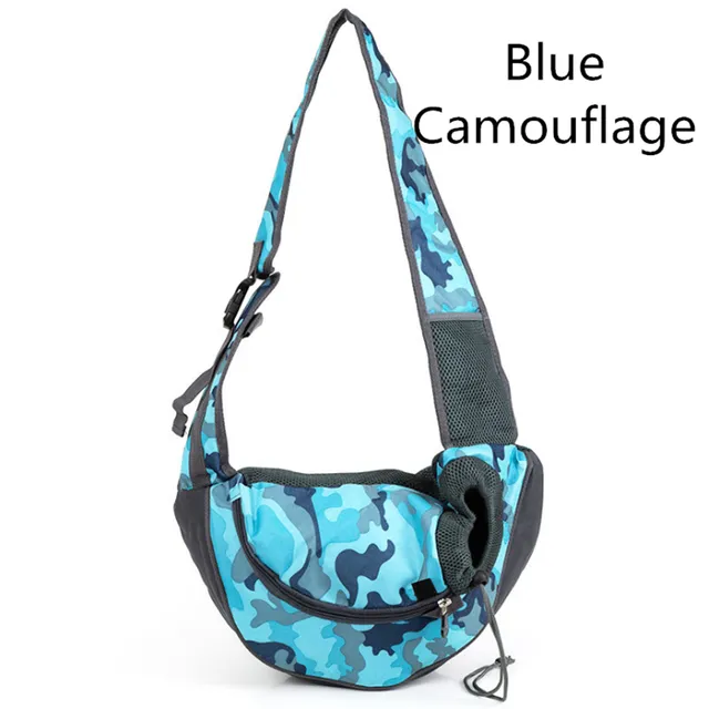 Pet Dogs Carrier Bag Outdoor Travel Walking Dog Shoulder Bag Breathable Mesh Oxford Puppy Sling Handbag Tote Pouch