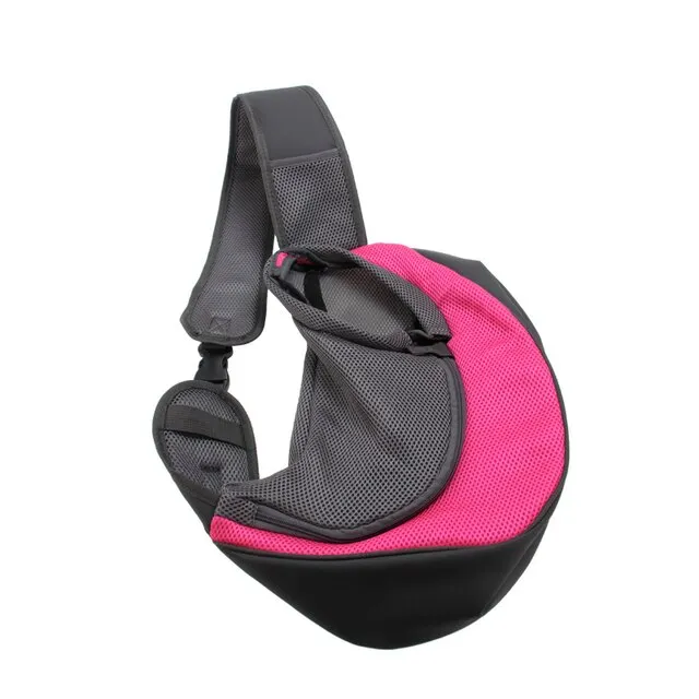 Pet Dogs Carrier Bag Outdoor Travel Walking Dog Shoulder Bag Breathable Mesh Oxford Puppy Sling Handbag Tote Pouch