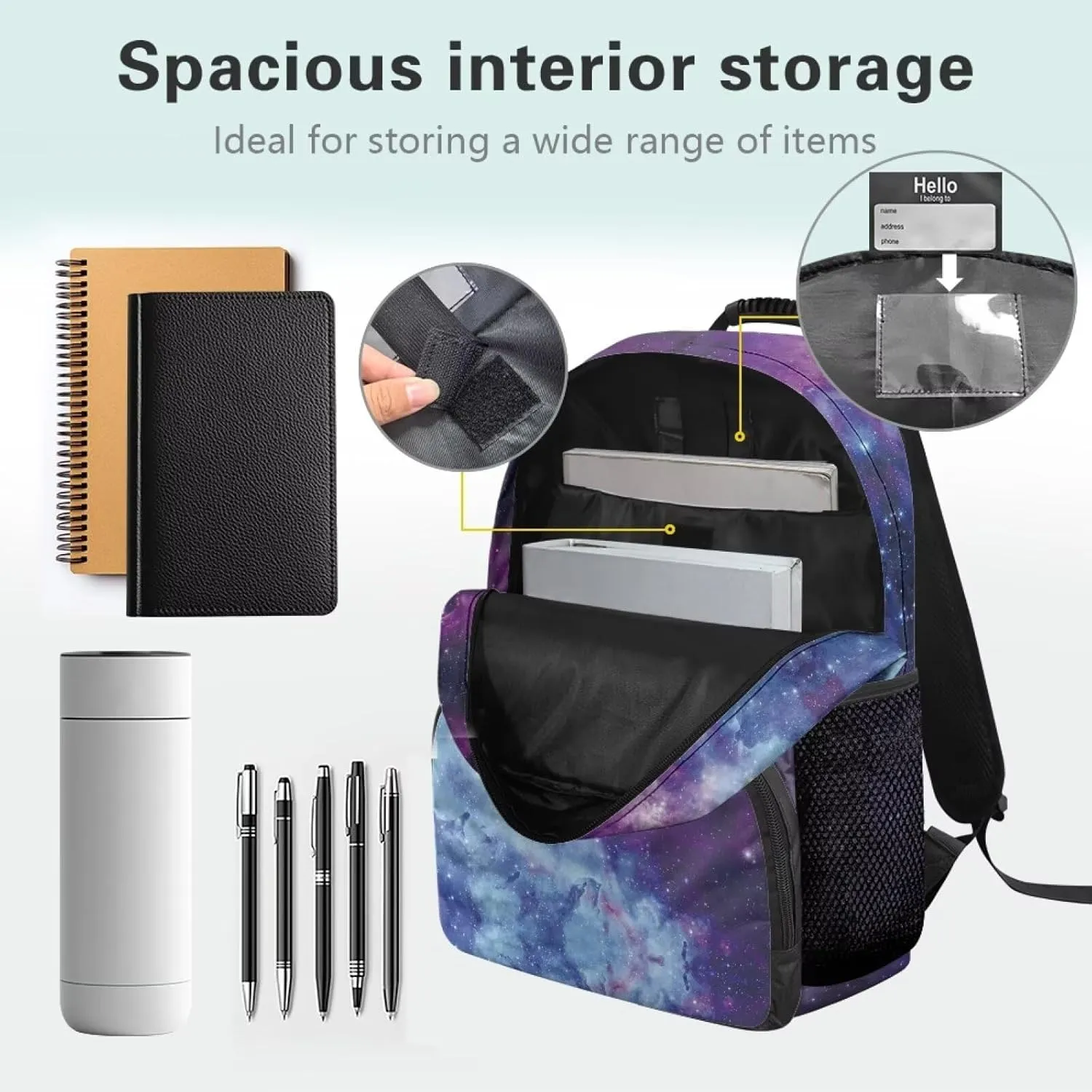 Pisces Backpack with Adjustable Padded Shoulder Straps Large Shoulder Schoolbag Stylish Backpacks Bulk Bookbags Daily Use & Camping
