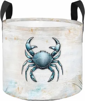 Plant Grow Bag Ocean Crabs Sea Stars Shell 12.6x9.8In Gallon Grow Bags,Fabric Breathable Graden Plant Pots with Handles,Seafloor Creature Flower Grow Bag for Tomato Vegetable Flower