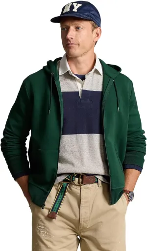 POLO RALPH LAUREN, Mens, Double Knit Full Zip Hoodie, Vintage Pine, Large