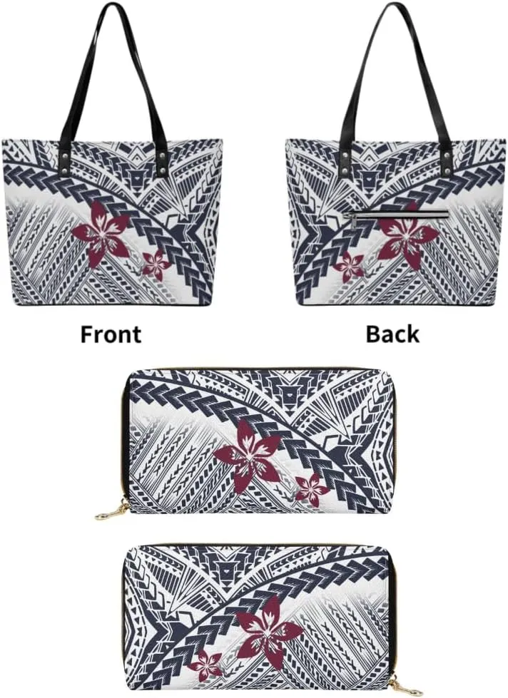 Polynesian Handbag Purse Samoa Tribal Print 2025 New 2-Piece Set Party Custom Wholesale Women'S Bag