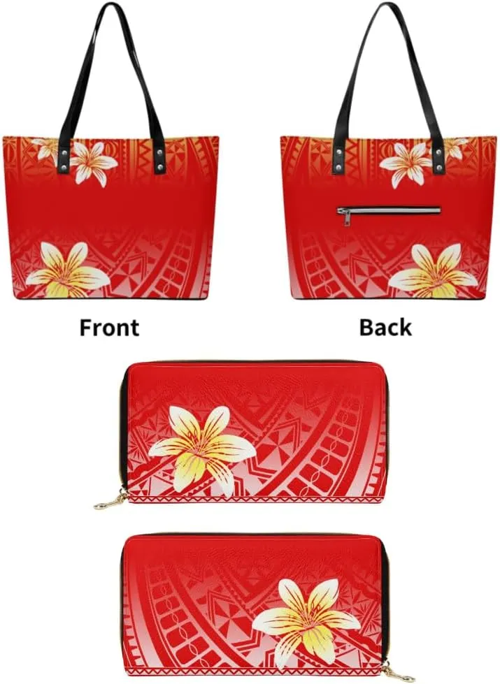 Polynesian Handbag Purse Samoa Tribal Print 2025 New 2-Piece Set Party Custom Wholesale Women'S Bag