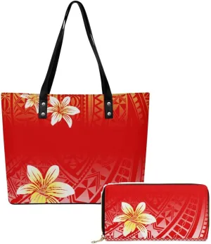 Polynesian Handbag Purse Samoa Tribal Print 2025 New 2-Piece Set Party Custom Wholesale Women'S Bag