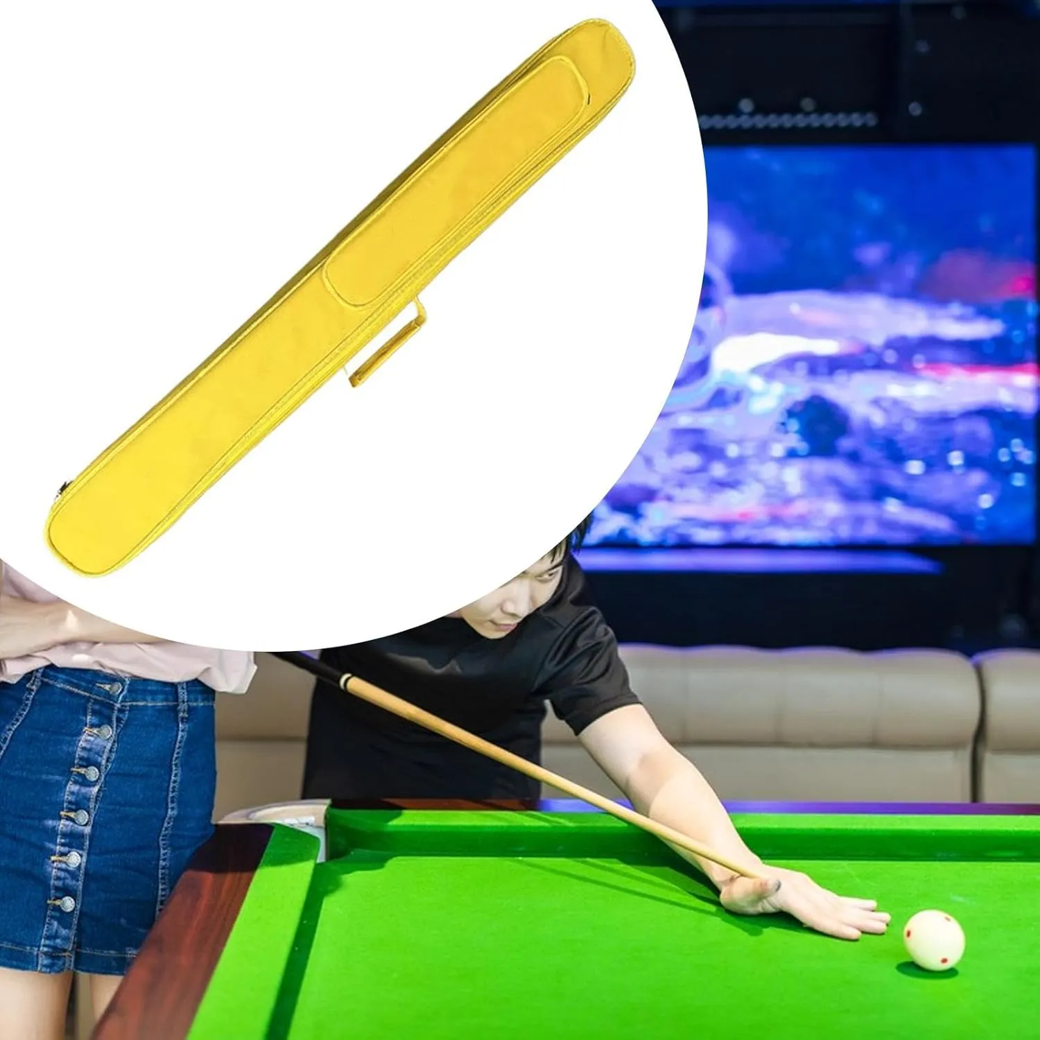 Pool Cue Case Billiard Cue Bag Professional Wear Resistant Practical with Handle Waterproof Storage Pouch for Men and Women
