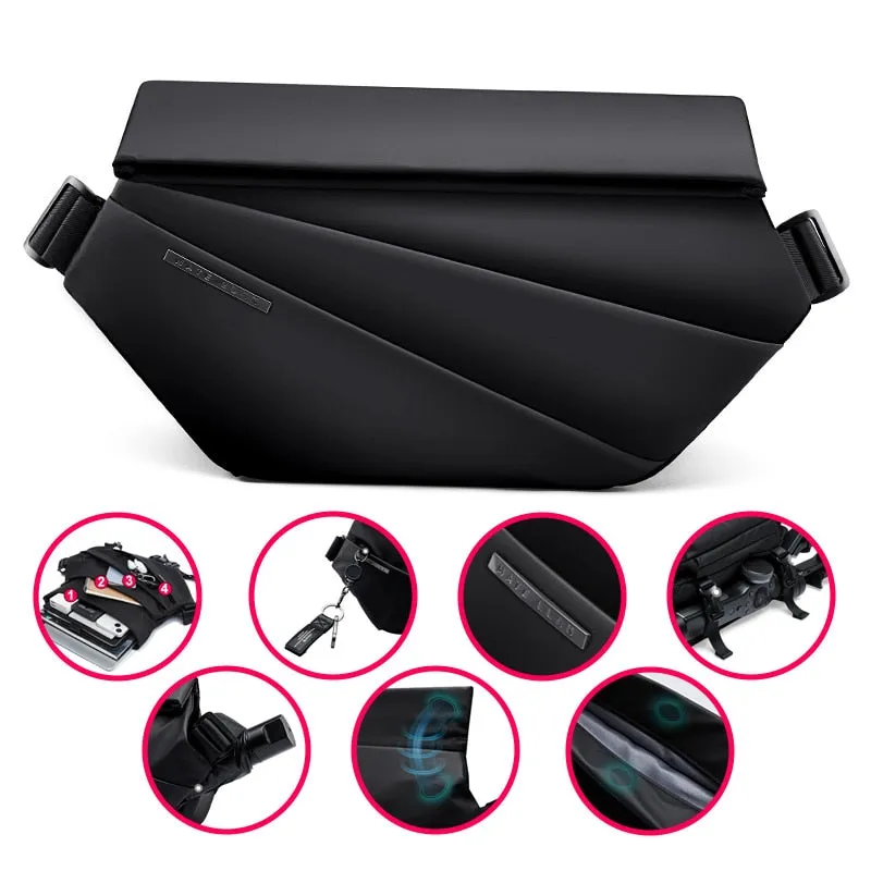 Premium Black Waterproof Cross Body Bag