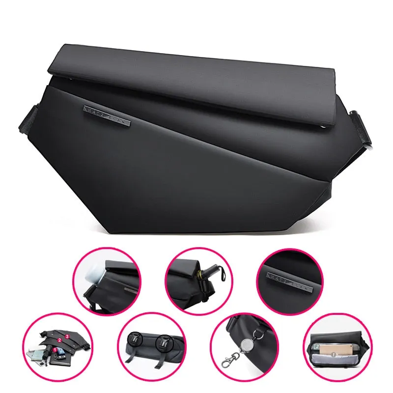 Premium Black Waterproof Cross Body Bag