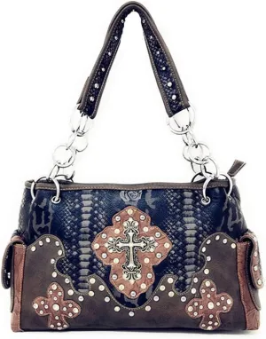 Premium Western Suede Leather Women's shoulder handbag in 2 colors.