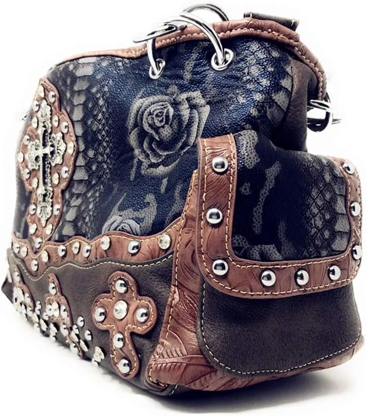 Premium Western Suede Leather Women's shoulder handbag in 2 colors.