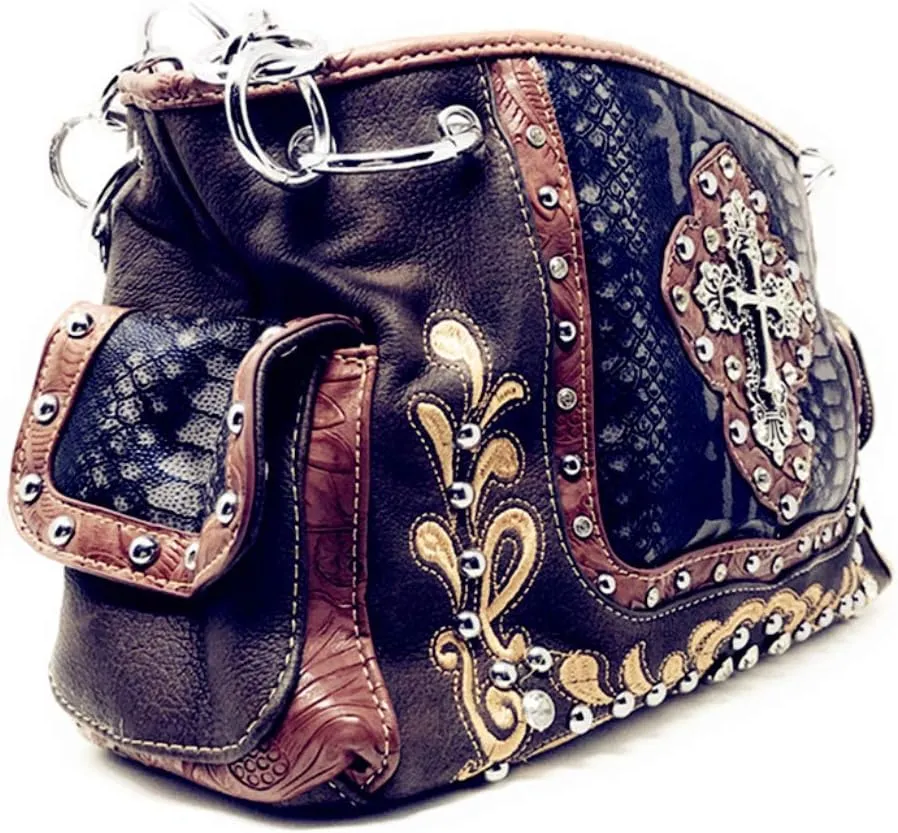 Premium Western Suede Leather Women's shoulder handbag in 2 colors.