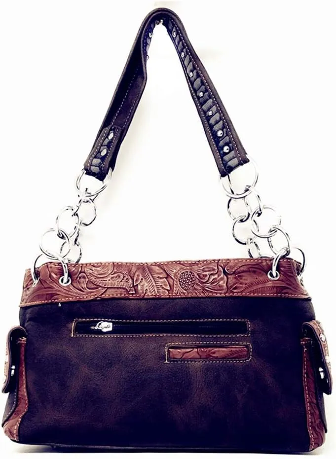 Premium Western Suede Leather Women's shoulder handbag in 2 colors.