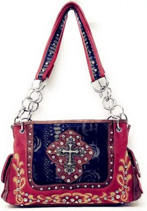 Premium Western Suede Leather Women's shoulder handbag in 2 colors.
