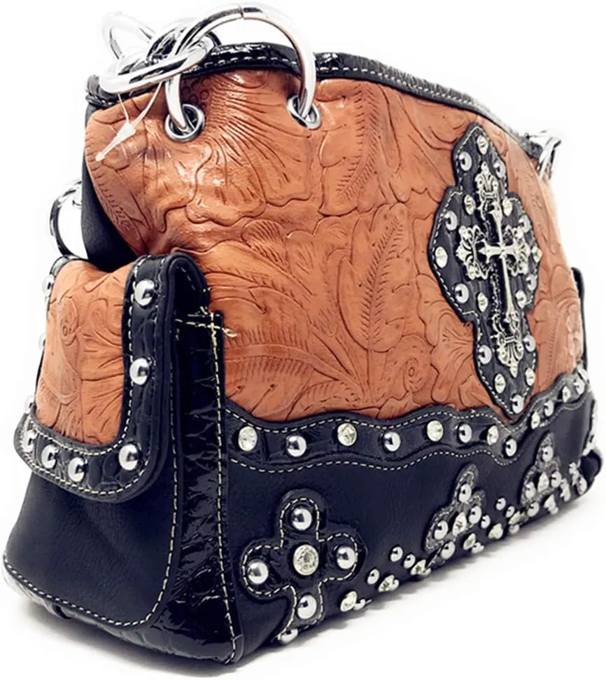 Premium Western Suede Leather Women's shoulder handbag in 2 colors.