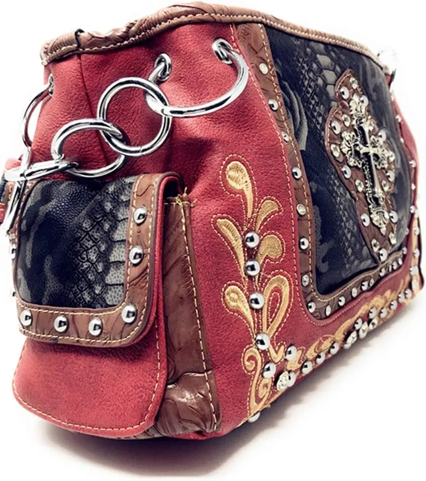 Premium Western Suede Leather Women's shoulder handbag in 2 colors.
