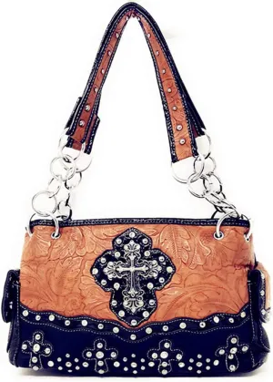 Premium Western Suede Leather Women's shoulder handbag in 2 colors.