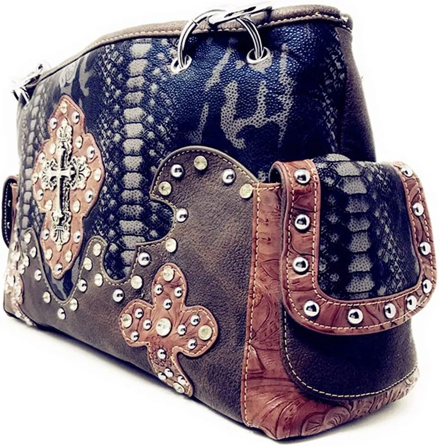 Premium Western Suede Leather Women's shoulder handbag in 2 colors.