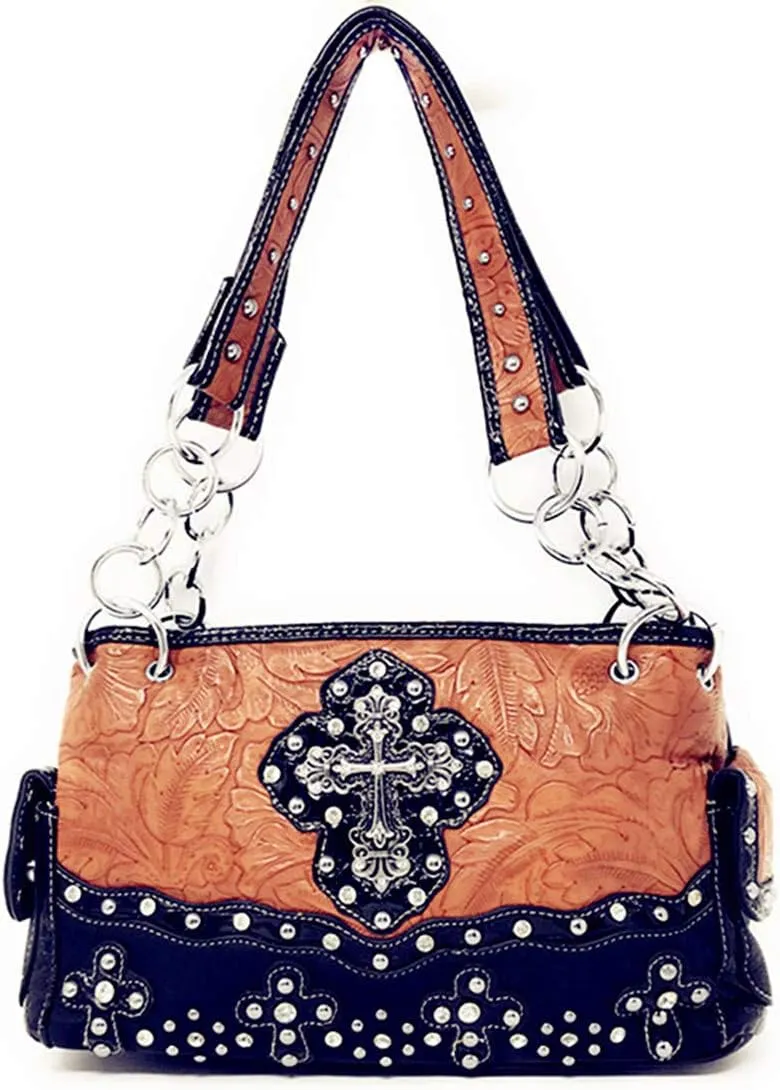 Premium Western Suede Leather Women's shoulder handbag in 2 colors.