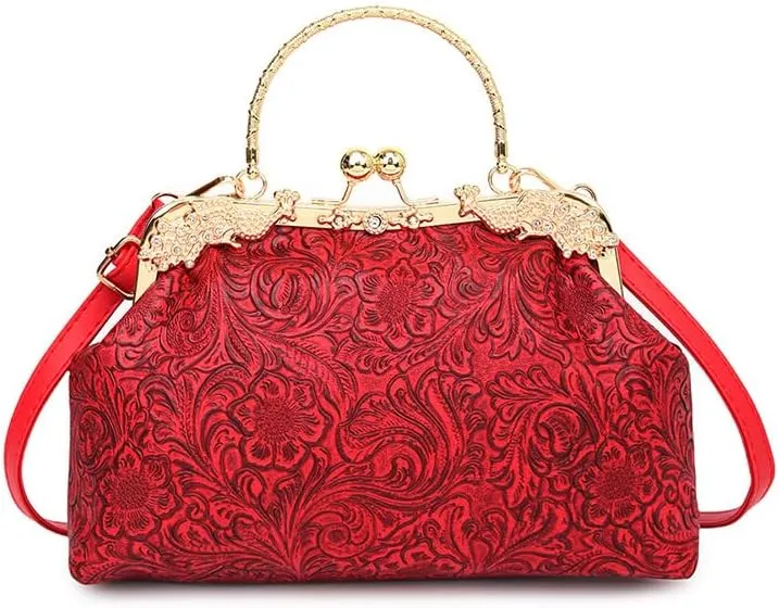 Printed Shell Bag Texted National Style Handbag Shoulder Bag Heavy Industry Hardware Crossbody Bag Women's Bag
