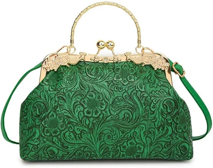 Printed Shell Bag Texted National Style Handbag Shoulder Bag Heavy Industry Hardware Crossbody Bag Women's Bag
