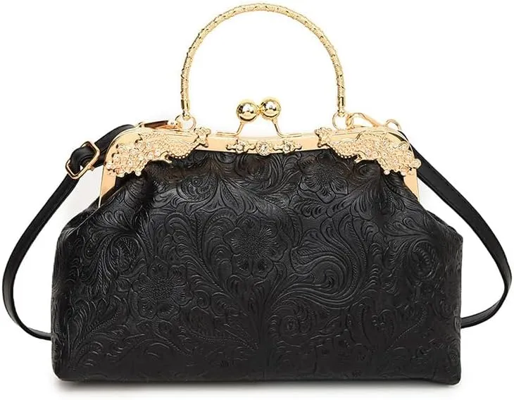 Printed Shell Bag Texted National Style Handbag Shoulder Bag Heavy Industry Hardware Crossbody Bag Women's Bag