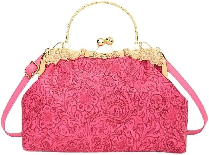 Printed Shell Bag Texted National Style Handbag Shoulder Bag Heavy Industry Hardware Crossbody Bag Women's Bag