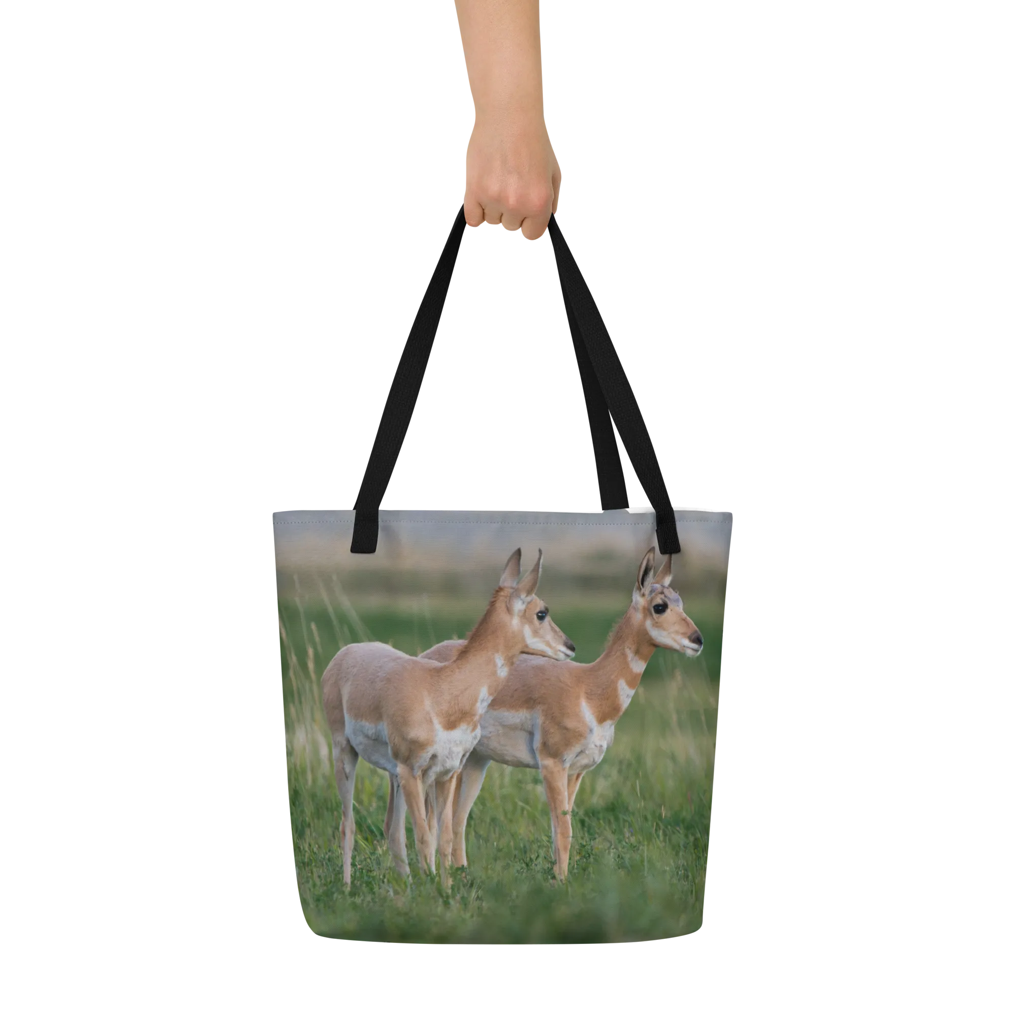 Pronghorn All-Over Print Large Tote Bag