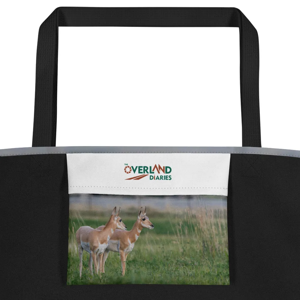 Pronghorn All-Over Print Large Tote Bag