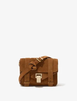 PS1 Mini Crossbody Bag In Soft Suede