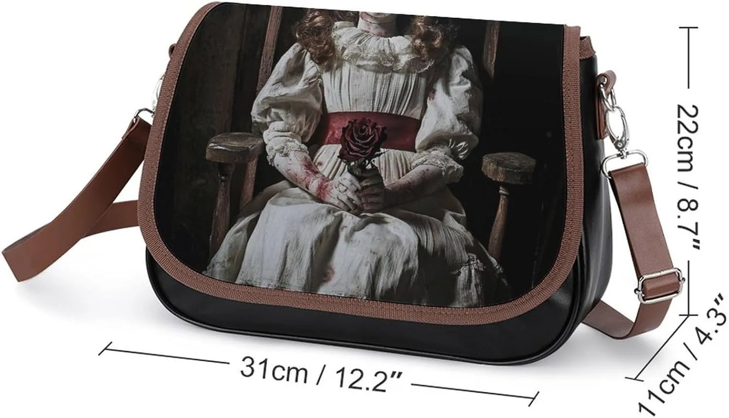 PU Leather Crossbody Bag, Women's Cute Lightweight Shoulder Handbag, Large Capacity Bag for Travel