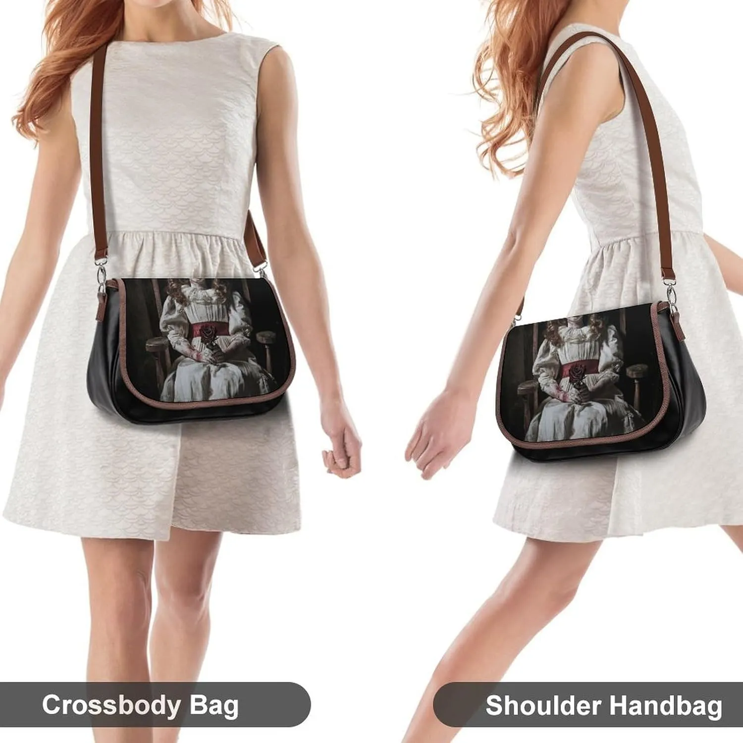 PU Leather Crossbody Bag, Women's Cute Lightweight Shoulder Handbag, Large Capacity Bag for Travel