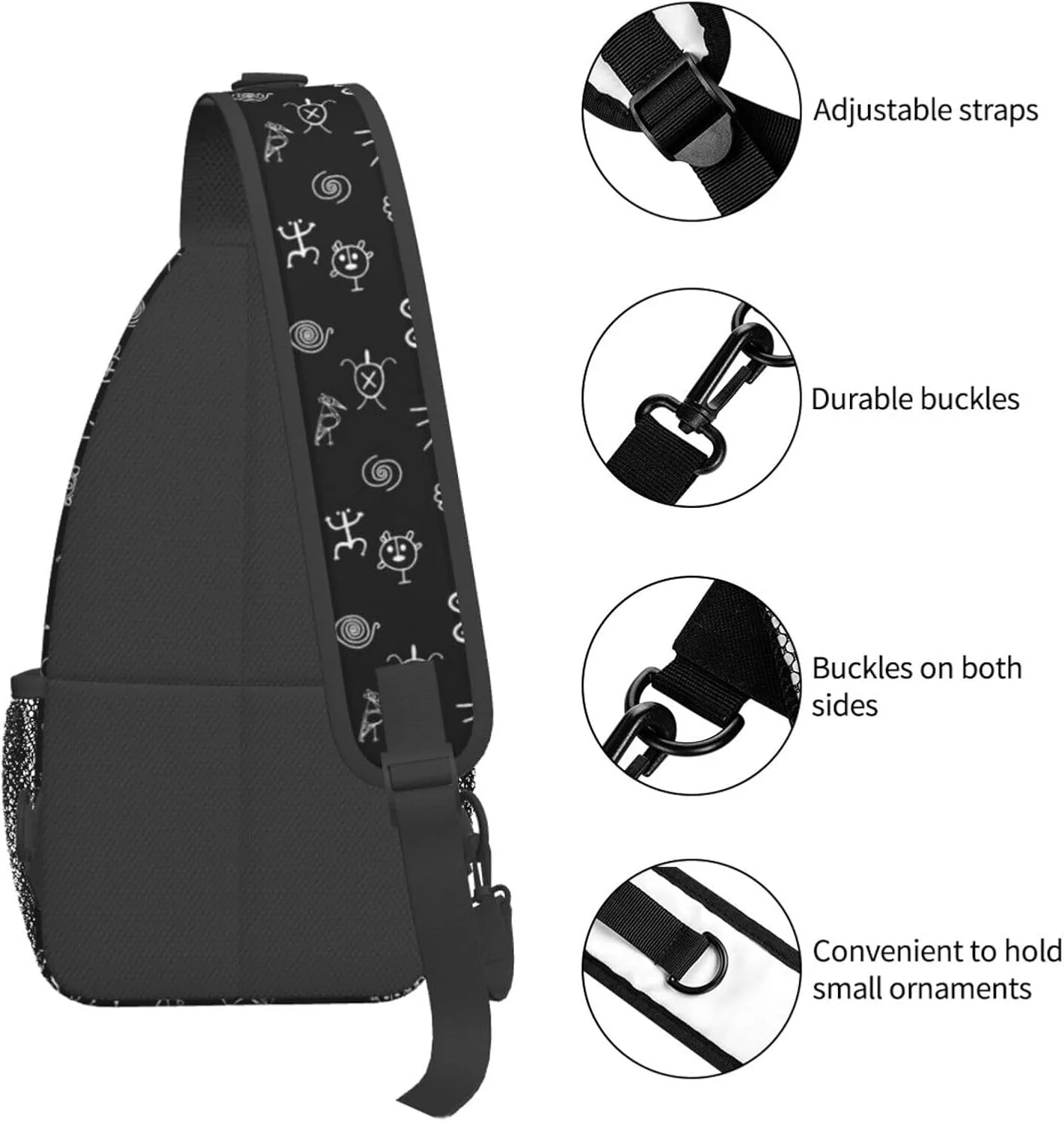 Puerto Rico Flag Sling Bag, Fashion Crossbody Backpack Shoulder Chest Bag for Men Women Hiking Travel