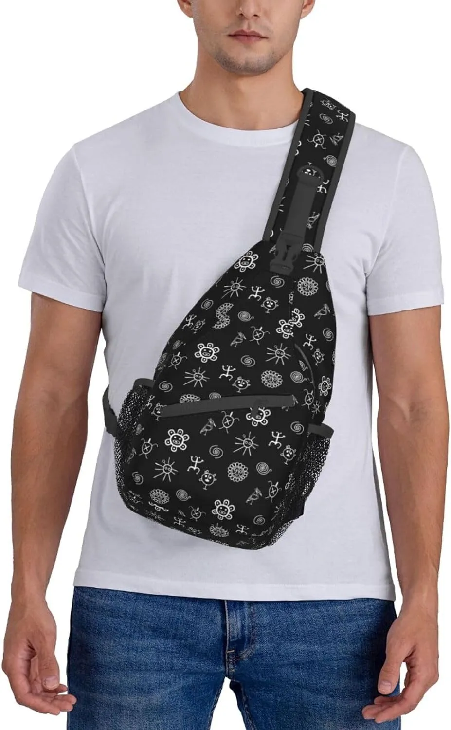 Puerto Rico Flag Sling Bag, Fashion Crossbody Backpack Shoulder Chest Bag for Men Women Hiking Travel