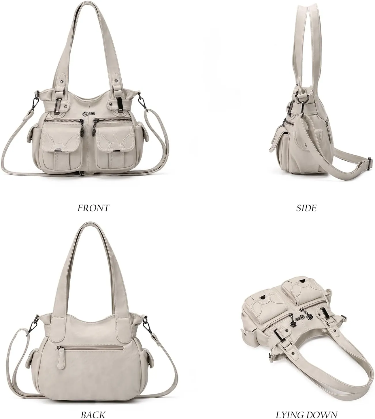Purses and Handbags for Women Large Hobo Shoulder Bags Soft PU Leather Multi-Pocket Tote Bag