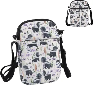 PWHAOO Skunk Lover Gift Skunk Design Crossbody Bag Skunk Fan Travel Bag Skunk Merch
