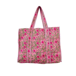 Quilted Tote bag for shipping travelling cotton tote bag with inside pocket cotton tote bag with straps for shoulder, hand carry