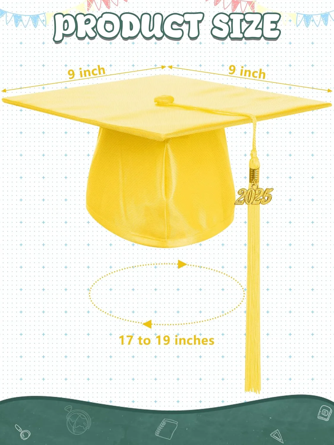 QZYL Kindergarten Graduation Cap and Gown Set, Unisex Congrats Grad Outfit with Tassel & Certificate for Kindergarten